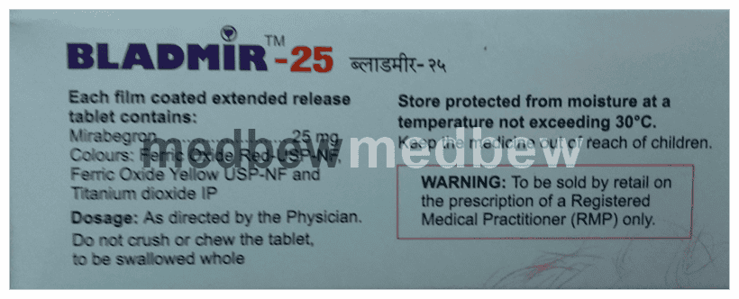 Bladmir 25 Tablet ER