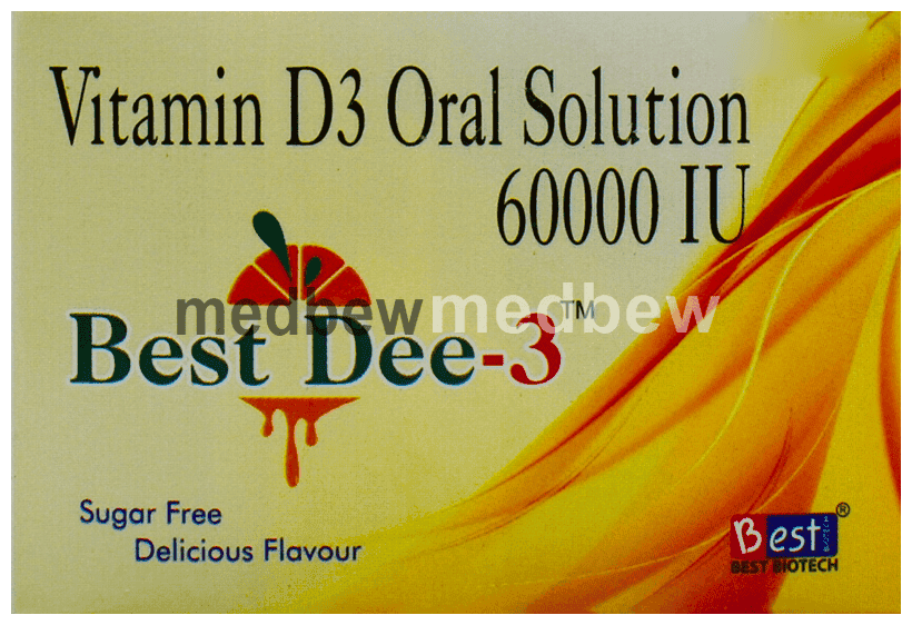 Best Dee 3 Oral Solution (5ml Each) Delicious Sugar Free