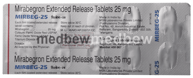 Mirbeg 25 Tablet ER
