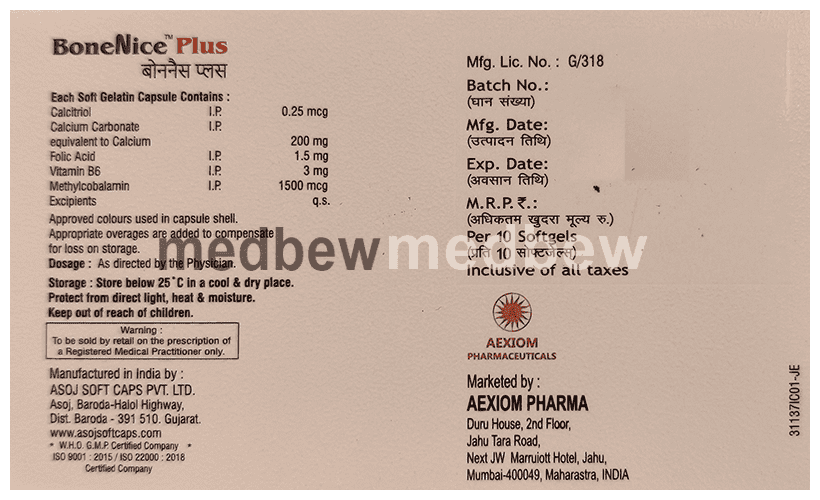 Bonenice Plus Softgel Capsule