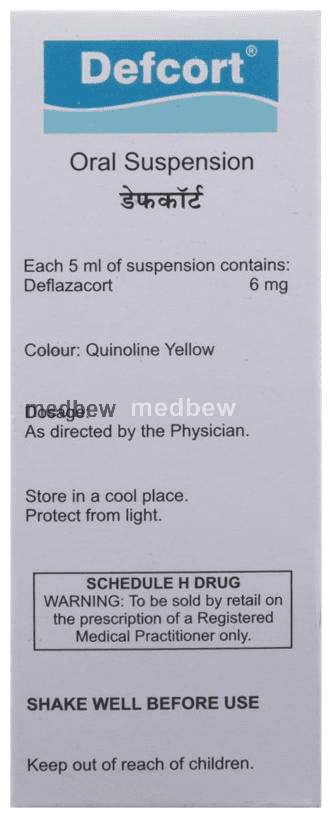 Defcort Oral Suspension | Price, Uses & Fast Delivery Jamshedpur