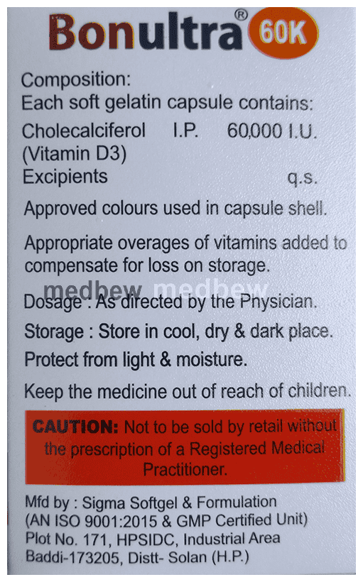 Bonultra 60K Soft Gelatin Capsule